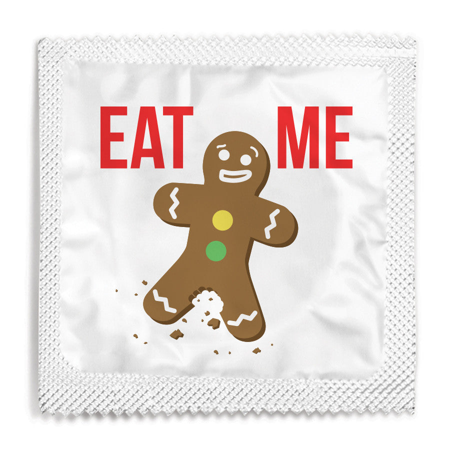 Eat Me Gingerbread Man Condom - 10 Condoms