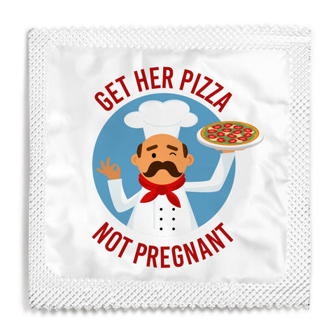 Get Her Pizza Not Pregnant Condom - 10 Condoms