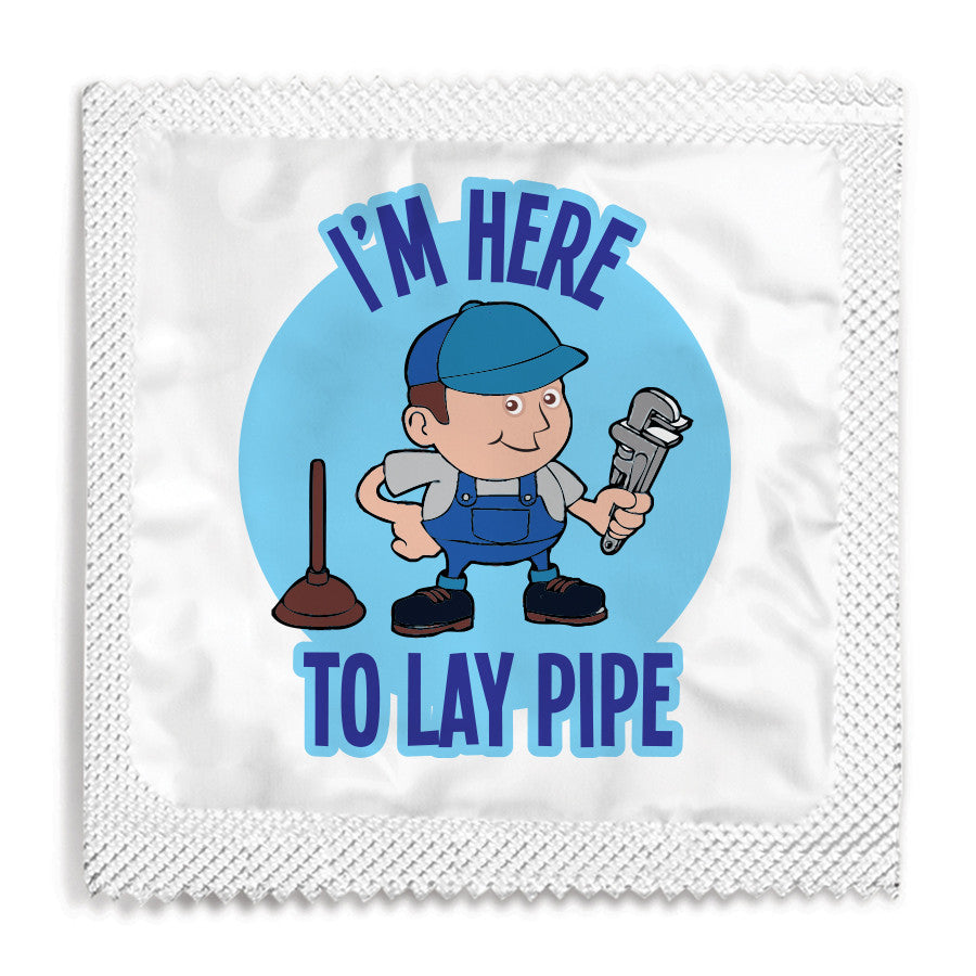 I'm Here To Lay Pipe Condom - 10 Condoms