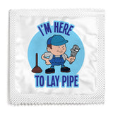 I'm Here To Lay Pipe Condom - 10 Condoms