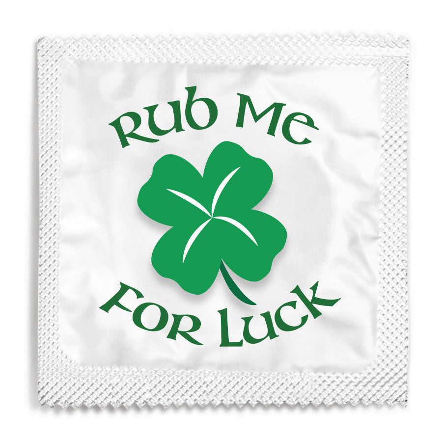Rub Me For Luck Condom - 10 Condoms