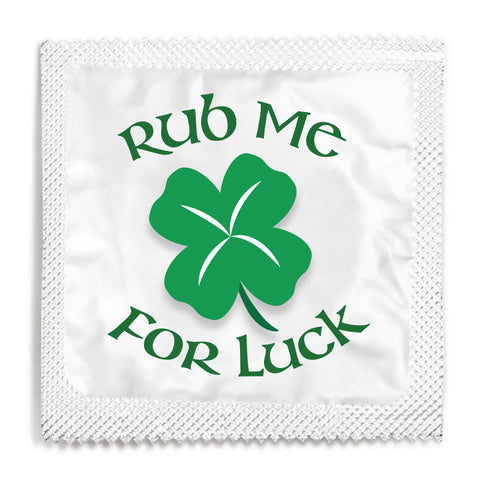 Rub Me For Luck Condom - 10 Condoms